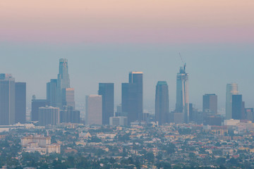 Obraz premium Downtown LA Los Angeles skyline cityscape California