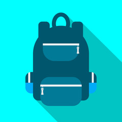 Backpack Icon. School bag flat icon