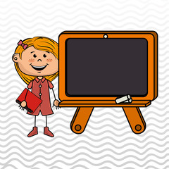 student board chalk school vector illustration eps10