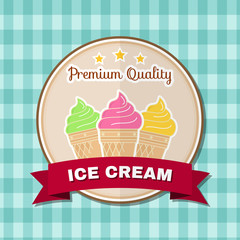 Vintage fast food badge, banner or logo emblem.