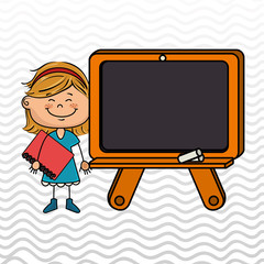 student board chalk school vector illustration eps10