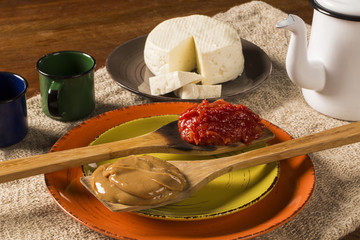 Typical Brazilian specialty: guava paste with white cheese, loca