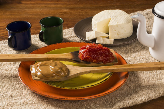 Typical Brazilian specialty: guava paste with white cheese, loca