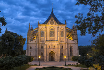 Fototapeta na wymiar St. Barbara cathedral in Kutna Hora, Bohemia, Czech Republic.