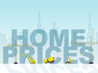 Home Prices Shows Houses Cost 3d Illustration