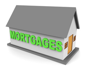 House Mortgages Represents Home Loan 3d Rendering