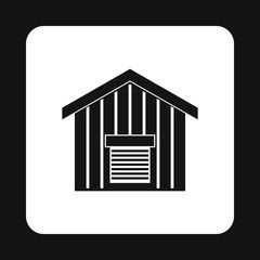 Barn icon in simple style on a white background