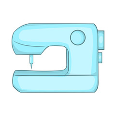 Sewing machine icon in cartoon style isolated on white background