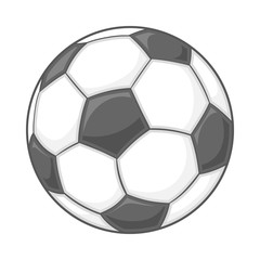 Fototapeta premium Soccer ball icon in cartoon style isolated on white background. Sport symbol