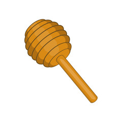 Stick for honey icon in cartoon style isolated on white background. Tool symbol