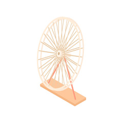 Ferris wheel icon in cartoon style isolated on white background. Entertainment symbol