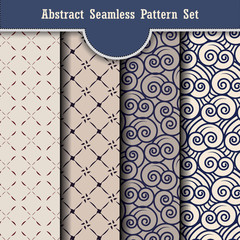 Abstract seamless pattern set