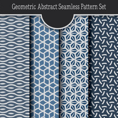 Geometric Abstract seamless pattern set