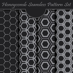 honeycomb seamless pattern set
