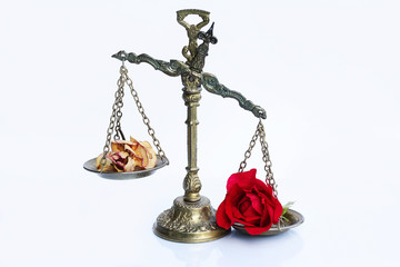 Rosen auf der Waage