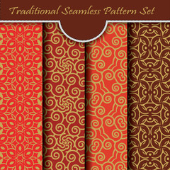 Traditional Seamless Pattern Set