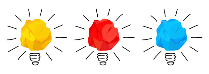 crumpled color paper ideas