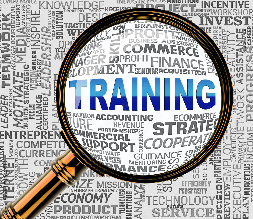 Poster training words indicates webinar lessons 3d rendering