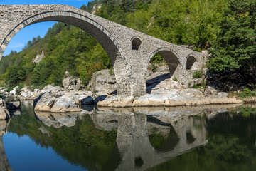 Fototapeta premium Amazing view of Devil's Bridge and Arda river, Kardzhali Region, Bulgaria