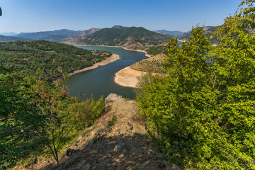 Obraz na płótnie Canvas Amazing Panorama of Arda River meander and Kardzhali Reservoir, Bulgaria