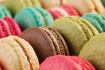 Set of delicious macaroons