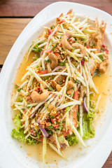 Spicy mango seafood salad