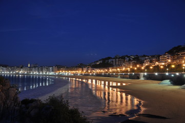 Playa de La Concha en San Sebastian, España