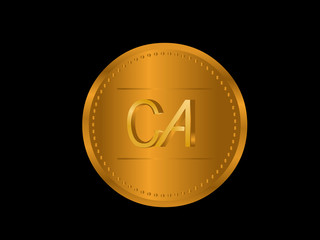 CA Initial Logo for your startup venture