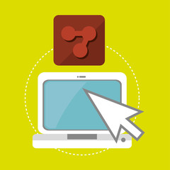 laptop arrow app icon vector illustration eps10