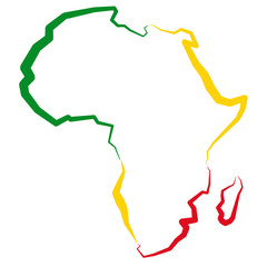 Afryka - mapa - barwy