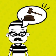 Obraz premium man criminal law icon vector illustration eps10