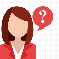 smartphone woman question icon vector illustration esp 10