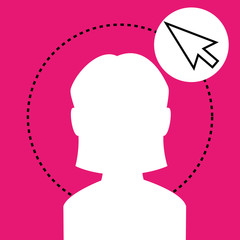 silhouette woman arrow eps10 vector illustration eps 10