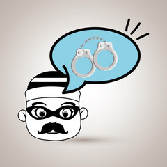 man criminal law icon vector illustration eps10