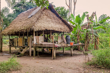 Fototapeta na wymiar Traditional House In Sucumbios Province