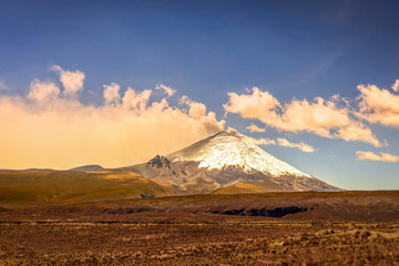Ash Clouds Above Cotopaxi Volcano