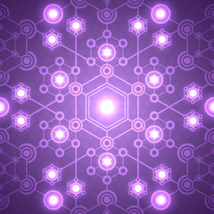 Abstract futuristic background , technology element , violet neon background