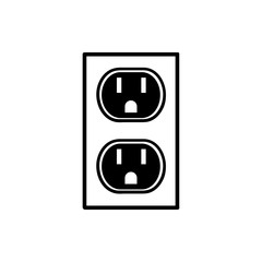 U.S. electric household outlet vector