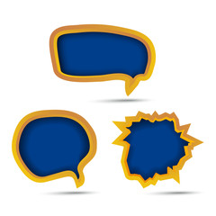 shape bubbles speech isolate background vector 