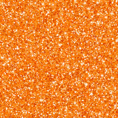 Orange glitter seamless pattern for halloween projects. Vector sparkle background.