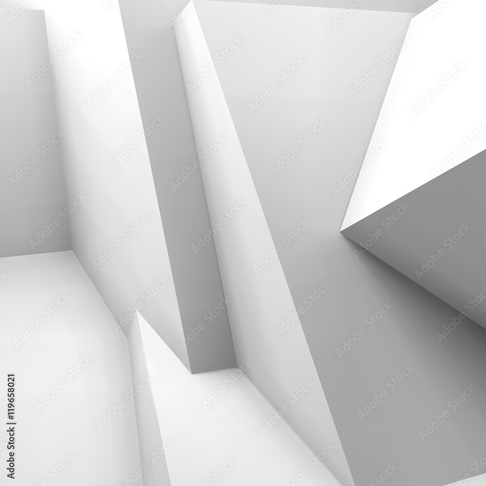Poster Abstract geometric background with overlapping cubes