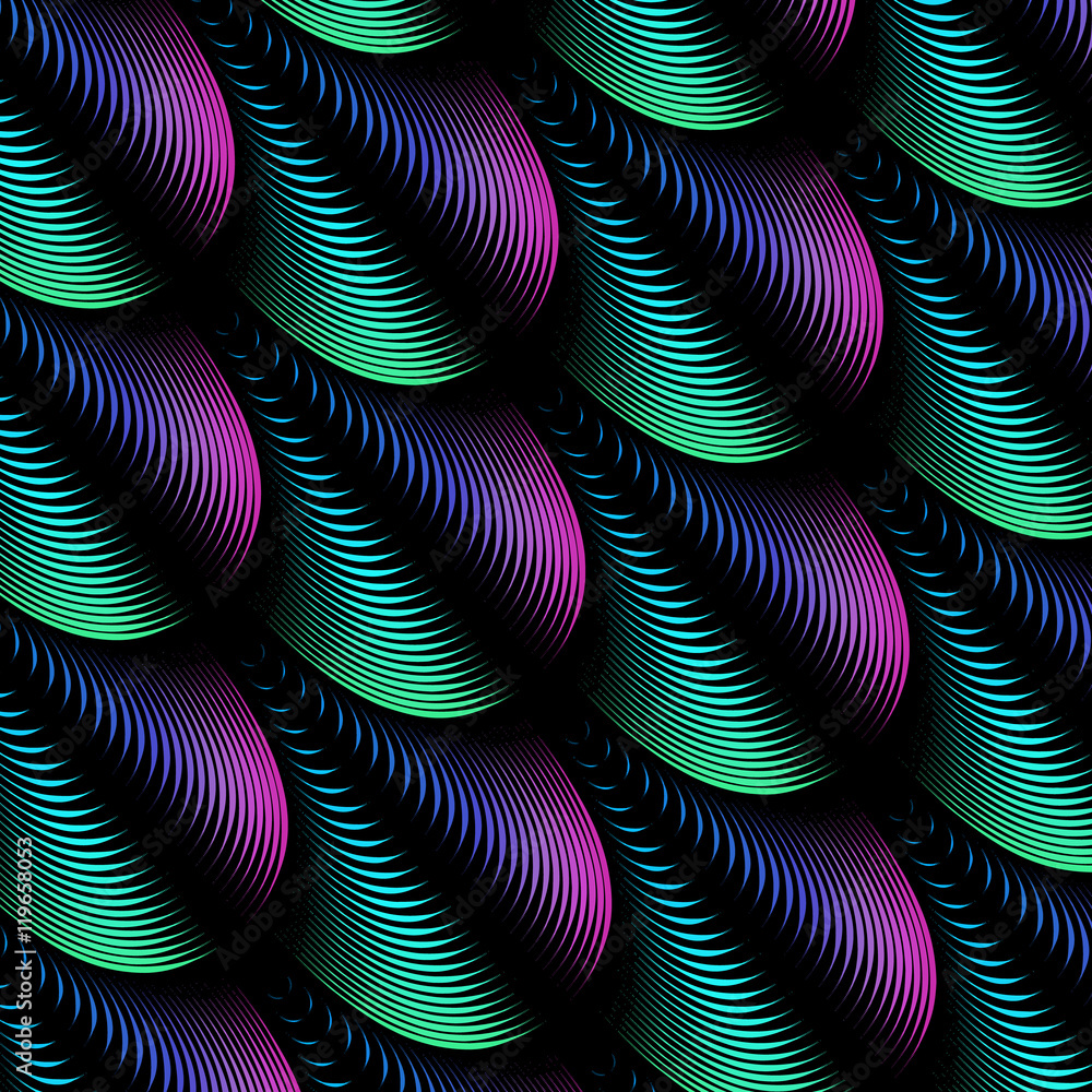 Poster abstract background with blended feather lines