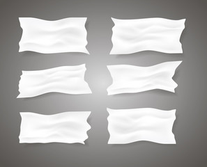 White flag templates on gradient background, vector eps10 illustration