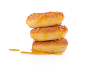 Donut isolated on white background.