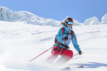 Abenteuer Skifahren auf den Gletschern der Monte Rosa