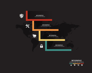 Infographics business stair step success vector design template