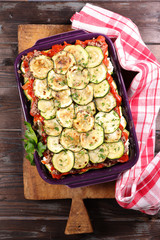 vegetarian gratin meal