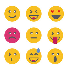 Emoticon emoji set