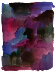 Vector watercolor background texture with dark purple