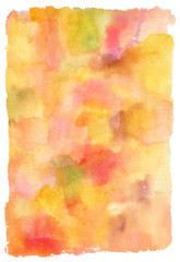 Fototapeta premium Abstract artistic pastel yellow and pink watercolor background